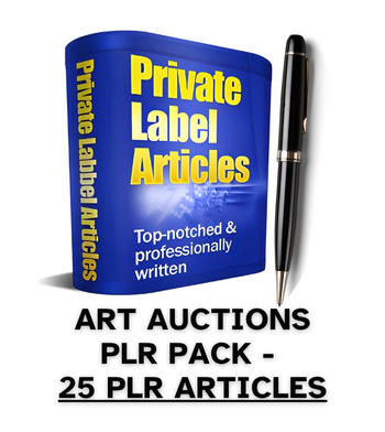 Art Auctions PLR Article Pack - 25 PLR Articles