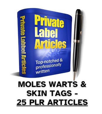 Moles Warts & Skin Tags PLR Article Pack - 25 PLR Articles