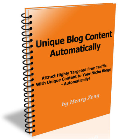 Unique Content Traffic eBook
