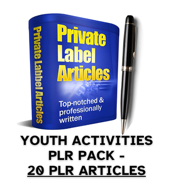 Youth Activities PLR Article Pack - 20 PLR Articles