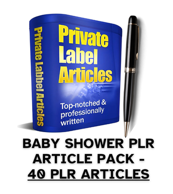 Baby Shower PLR Article Pack - 40 PLR Articles