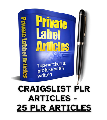 Craigslist PLR Article Pack - 25 PLR Articles