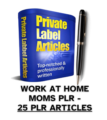 Work At Home Moms PLR Article Pack - 25 PLR Articles